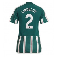 Billiga Manchester United Victor Lindelof #2 Borta fotbollskläder Dam 2023-24 Kortärmad